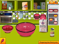 Кухня Сары вишневые кексы, скриншот игры, игра, онлайн, games, бесплатно, для девочек, кухня